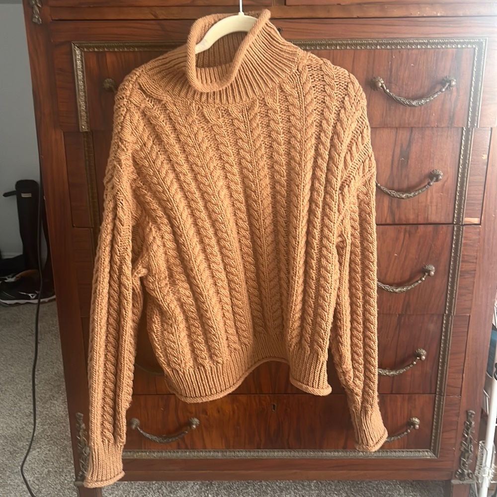 Tan Cable Knit Sweater